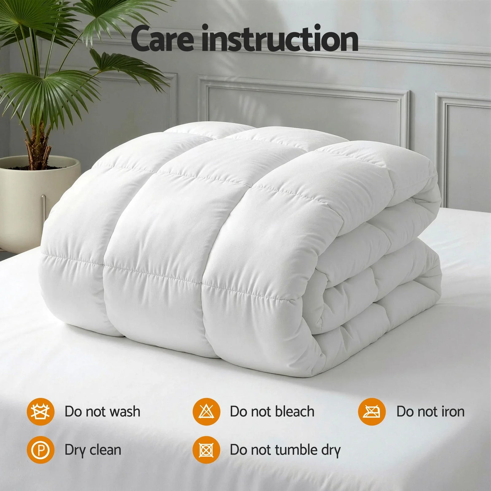 Wool Quilt 800GSM Extra Thick Super King Winter Doona Baffle Box Construction 100% Wool Filling
