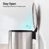 Cefito 12L Pedal Bin Rubbish Waste Bin Soft Close Lid Kitchen Bathroom Silver