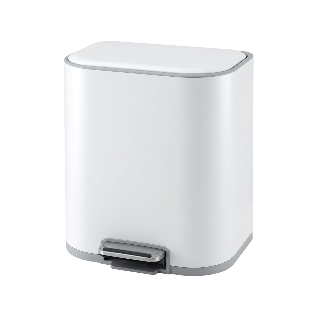 Cefito 20L Pedal Rubbish Bin Soft Close, Steel Kitchen Trash Can White