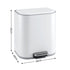 Cefito 20L Pedal Rubbish Bin Soft Close, Steel Kitchen Trash Can White