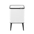 Cefito 36L Rubbish Bin Dual Compartment Kitchen Waste Bin Removable Legs White