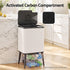 Cefito 36L Rubbish Bin Dual Compartment Kitchen Waste Bin Removable Legs White