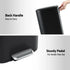 Kitchen Trash Can 40L Pedal Bins Rubbish Bin Steel with Soft Close Lid, Removable Inner Bucket, Rectangular Garbage Can Recycling Bin, Black