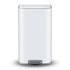Kitchen Trash Can 40L Pedal Bins Rubbish Bin Steel with Soft Close Lid, Removable Inner Bucket, Rectangular Garbage Can Recycling Bin, White