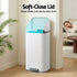 Kitchen Trash Can 40L Pedal Bins Rubbish Bin Steel with Soft Close Lid, Removable Inner Bucket, Rectangular Garbage Can Recycling Bin, White
