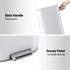 Kitchen Trash Can 40L Pedal Bins Rubbish Bin Steel with Soft Close Lid, Removable Inner Bucket, Rectangular Garbage Can Recycling Bin, White
