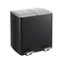 Cefito Pedal Bins Rubbish Bin Dual Compartment Waste Recycle Dustbins 40L Black