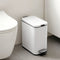 Cefito 5L Pedal Rubbish Bin Carbon Steel Rectangular Trash Can Removable Bucket White