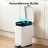 Cefito 5L Pedal Rubbish Bin Carbon Steel Rectangular Trash Can Removable Bucket White
