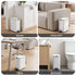Cefito 5L Pedal Rubbish Bin Carbon Steel Rectangular Trash Can Removable Bucket White