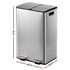 Pedal Bins Rubbish Bin Dual Compartment Waste Recycle Dustbins 60L Silver