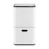 Cefito 63L Rubbish Bin 3 Compartment Carbon Steel Split Door Trash Can White