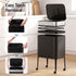 Cefito 40L Stainless Steel Kitchen Rubbish Bin Press Top Lid on Wheels Black