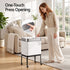 Cefito 40L Stainless Steel Kitchen Rubbish Bin Press Top Lid on Wheels White