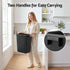 Cefito 35L Rubbish Bin Waste Dustbin Open Top Trash Can Kitchen Office Dark Grey