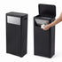 Cefito 30L Commercial Trash Can with Lid Front Push Flap Rubbish Bin Black