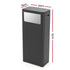 Cefito 30L Commercial Trash Can with Lid Front Push Flap Rubbish Bin Black