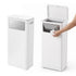 Cefito 30L Commercial Trash Can with Lid Front Push Flap Rubbish Bin White
