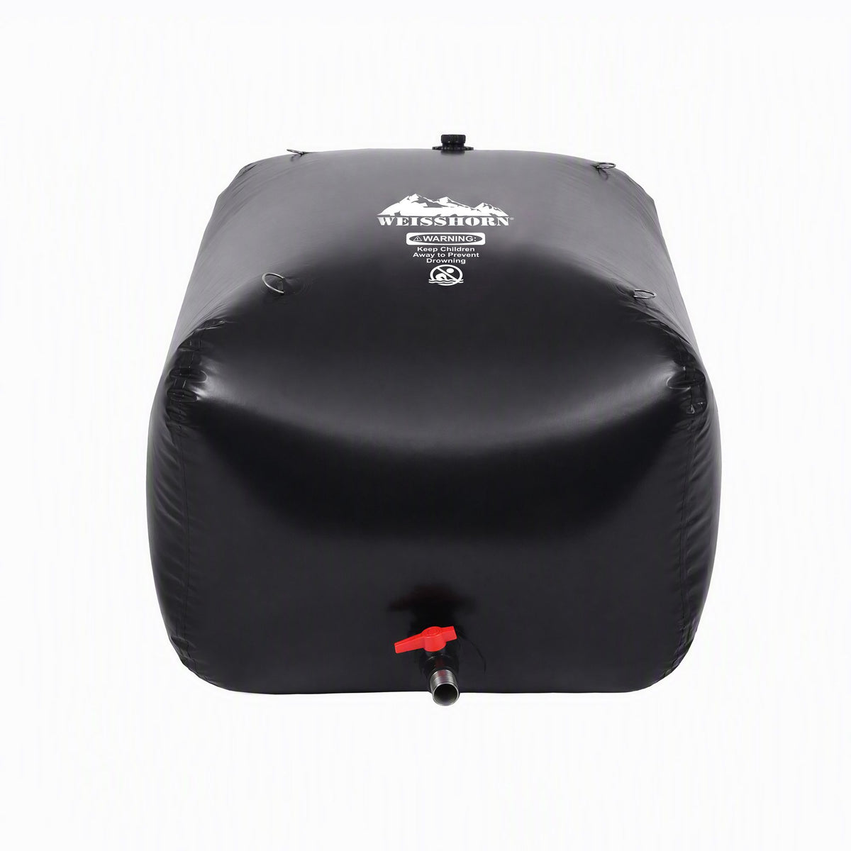 Weisshorn 1000L Collapsible Water Bladder, Portable PVC Rainwater Tank, Black