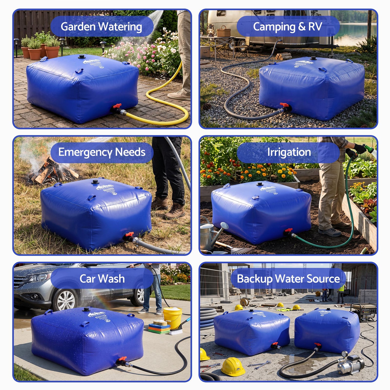 540L Water Bladder Bag Portable Large Storage Tank Container Camping Outdoor