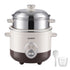 Devanti 3L Rice Cooker 6 Cup with Steamer Non-Stick Ceramic Pot Keep Warm Beige