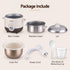 Devanti 3L Rice Cooker 6 Cup with Steamer Non-Stick Ceramic Pot Keep Warm Beige