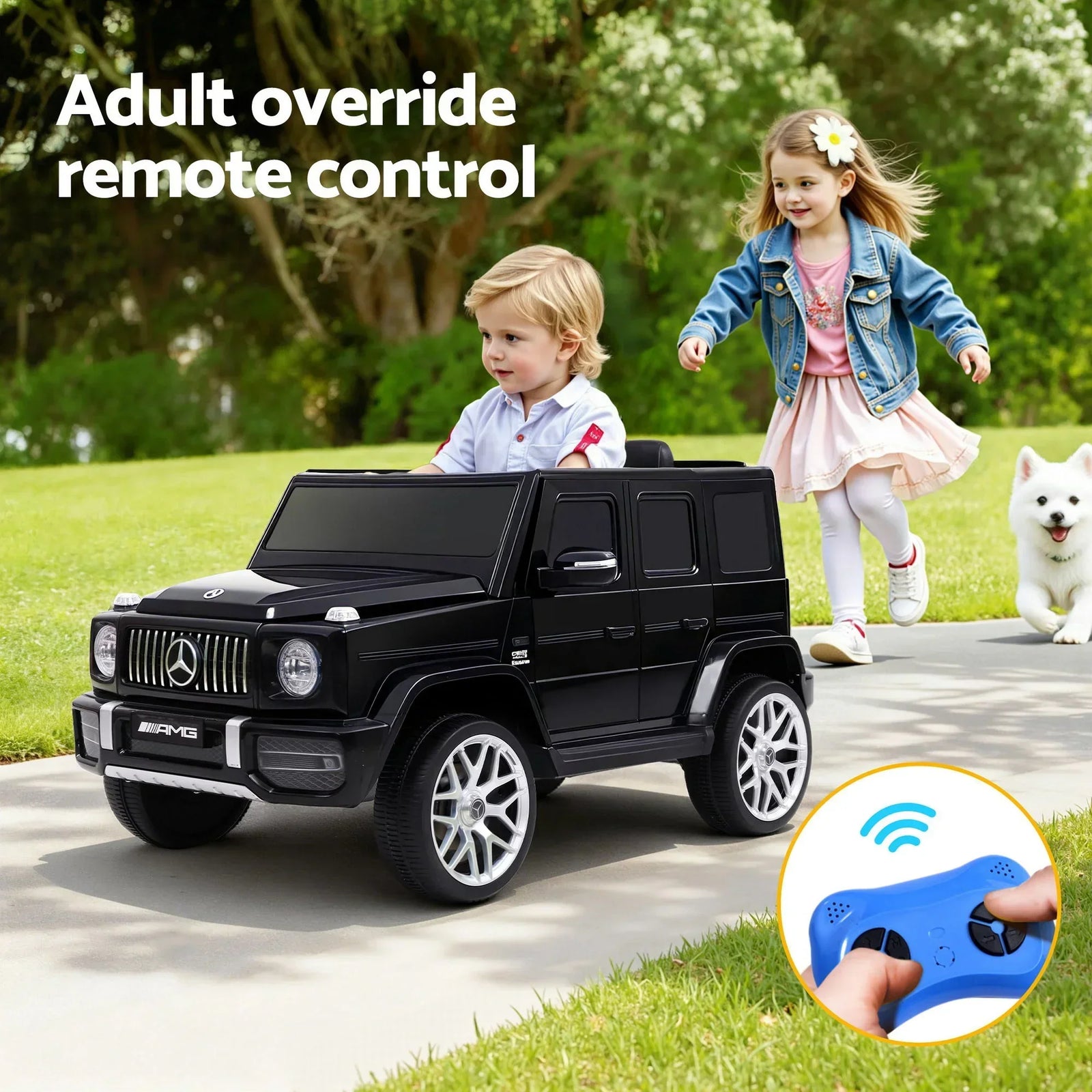 Kids Mercedes-Benz AMG G63 Ride On Car 12V Licensed Remote Black
