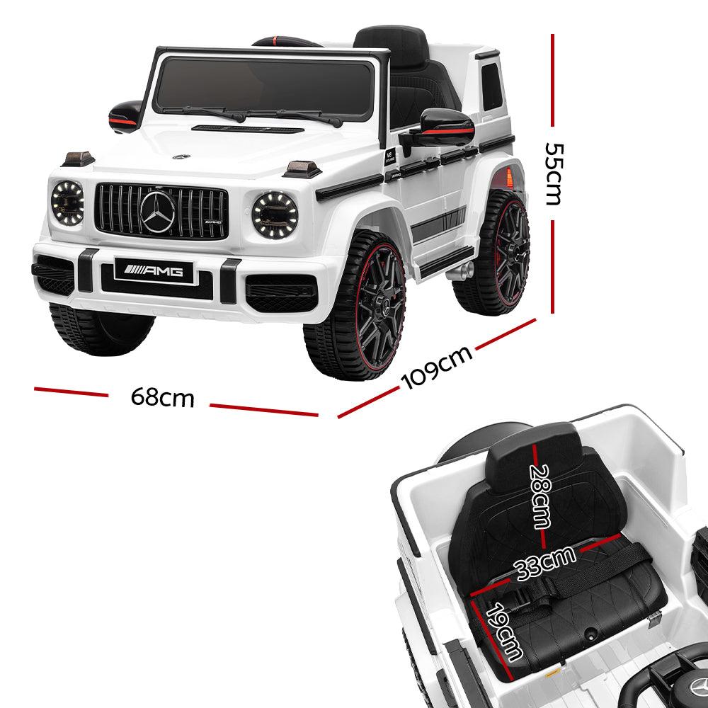 Kids Electric Ride On Car Mercedes-Benz Licensed AMG G63 Toy Cars Remote White