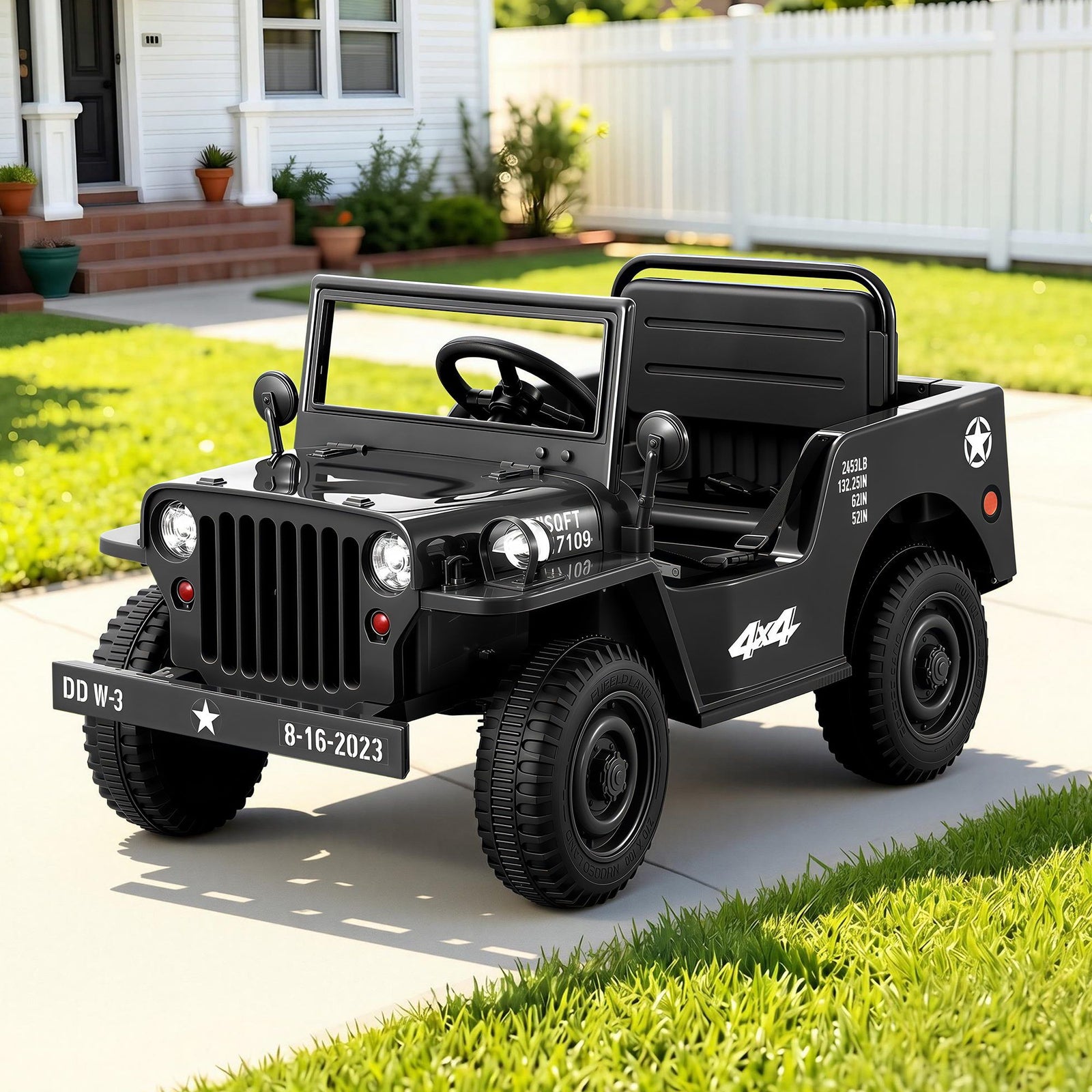 12V Kids Ride On Truck Electric Car with Remote Control Black