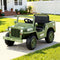 12V Kids Ride On Truck Electric Car Off Road Style with Remote Olive