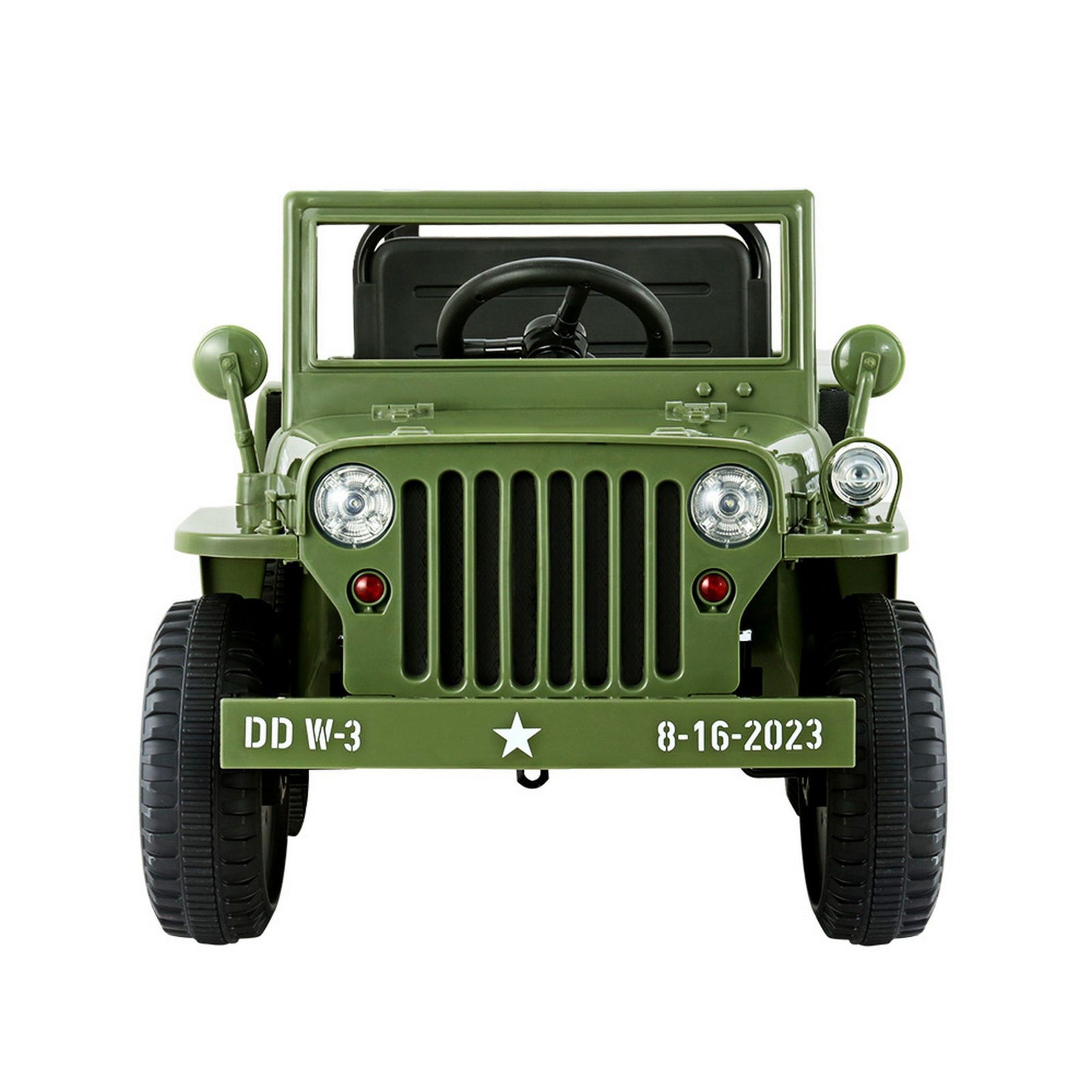 12V Kids Ride On Truck Electric Car Off Road Style with Remote Olive