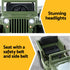 12V Kids Ride On Truck Electric Car Off Road Style with Remote Olive