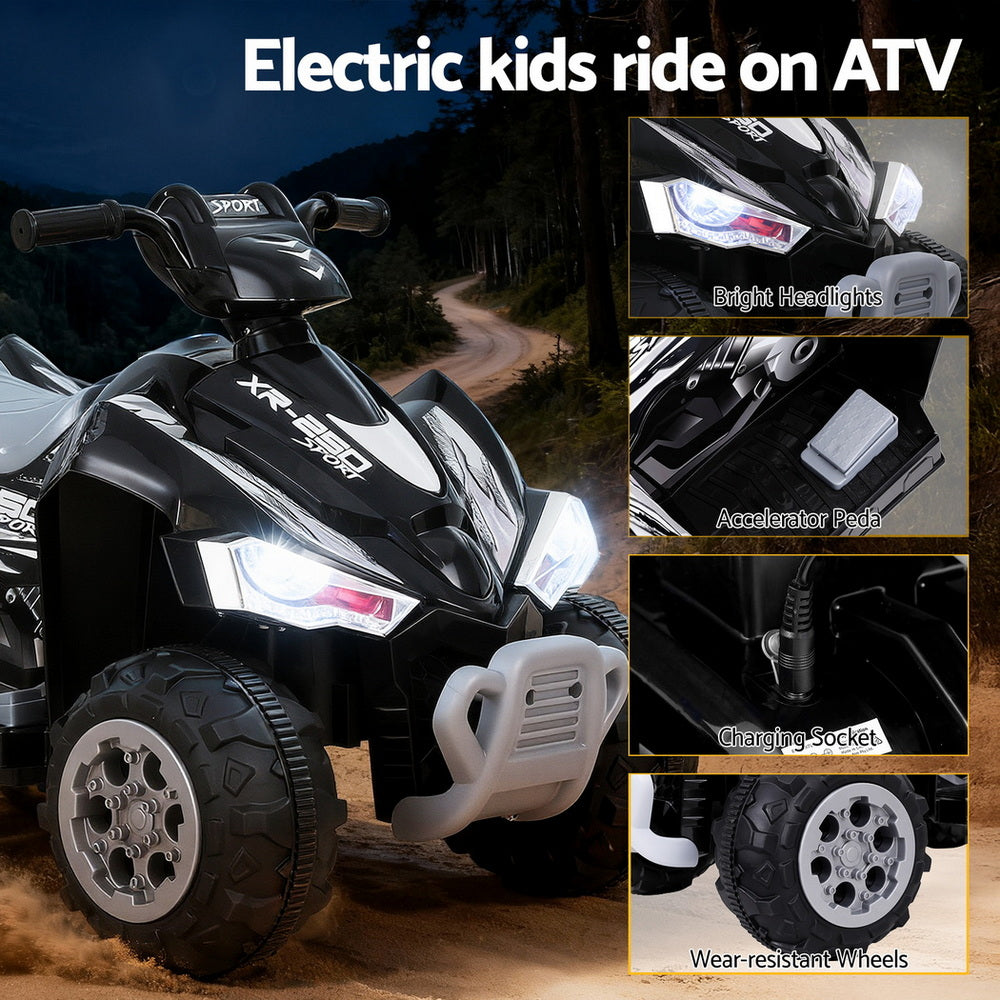 Kids Ride On Car ATV Quad Motorbike Electric Outdoor Toys 12V Black