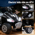 Kids Ride On Car ATV Quad Motorbike Electric Outdoor Toys 12V Black