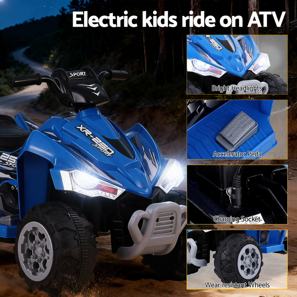 Kids Ride On Car ATV Quad Motorbike Electric Outdoor Toys 12V Blue