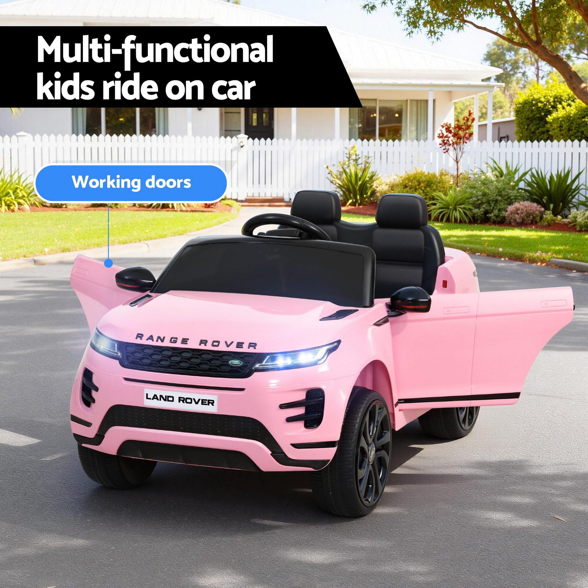 Licensed Land Rover Evoque Ride On Car Kids Electric 12V Remote Pink SUV
