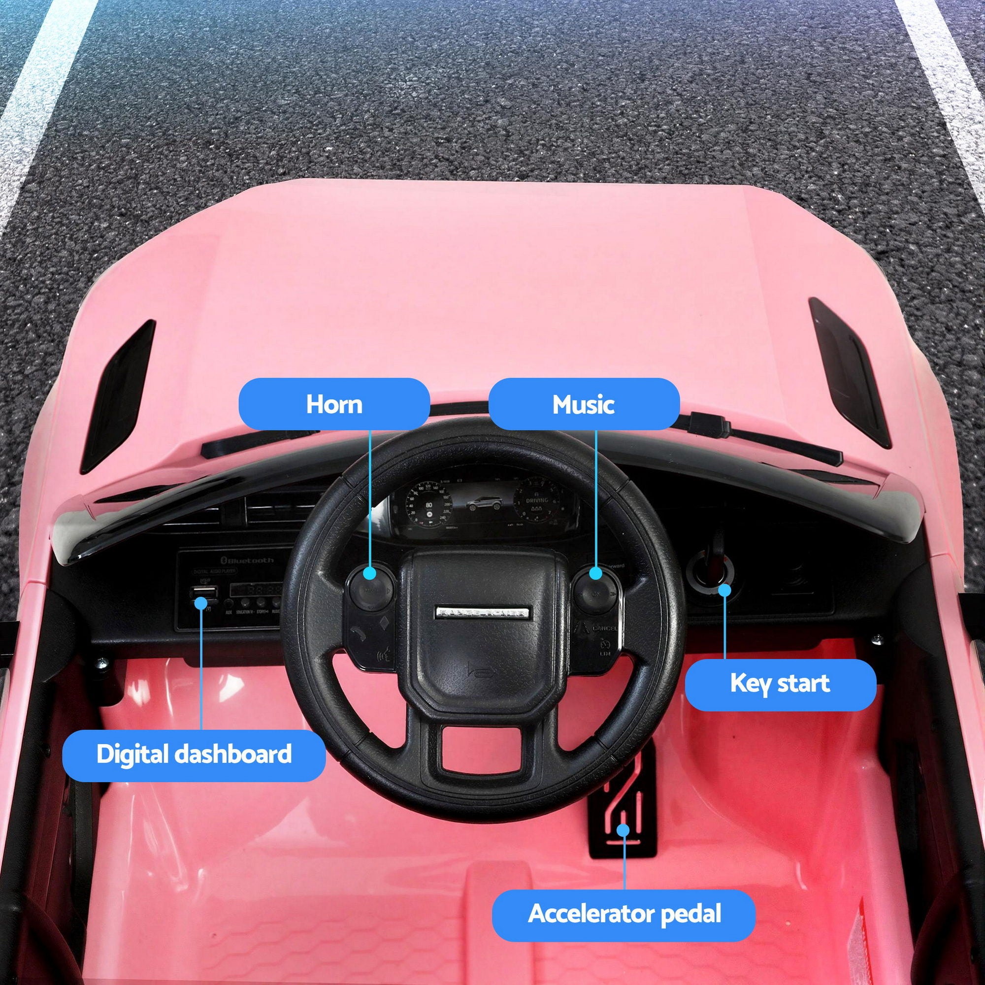 Licensed Land Rover Evoque Ride On Car Kids Electric 12V Remote Pink SUV