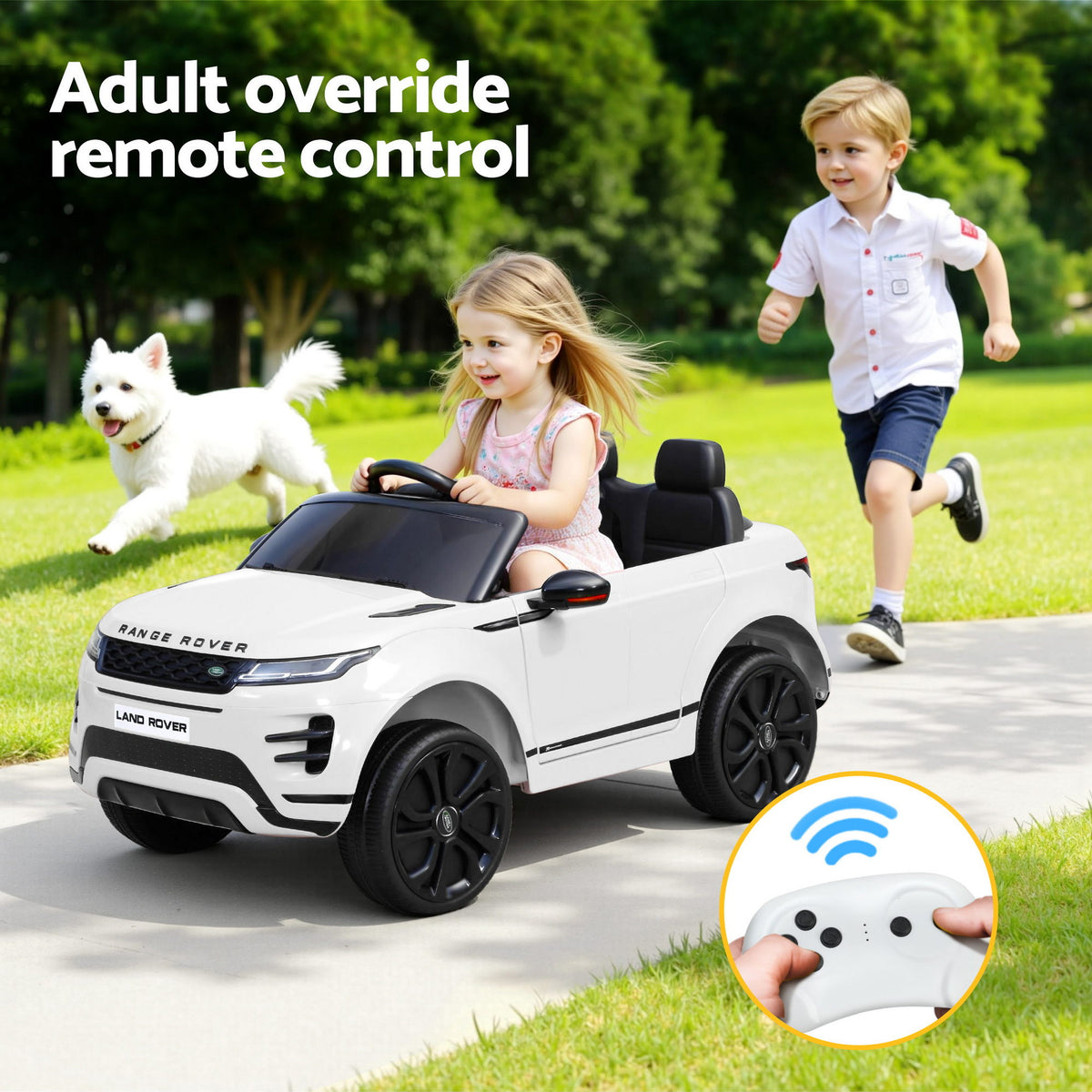 Ride On Car Kids Electric Ride On Cars Land Rover Licensed 12V White