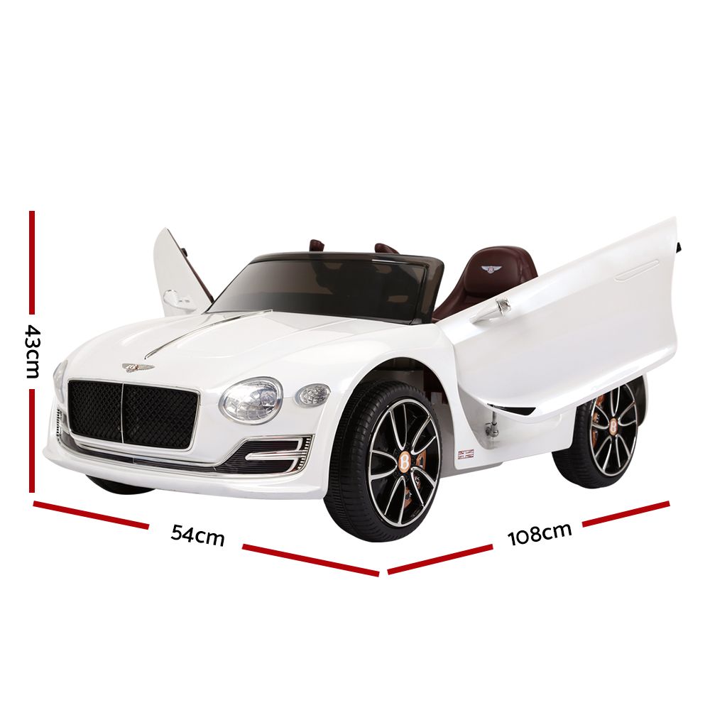 Kids Bentley EXP12 Ride On Car 12V Licensed Remote Control White