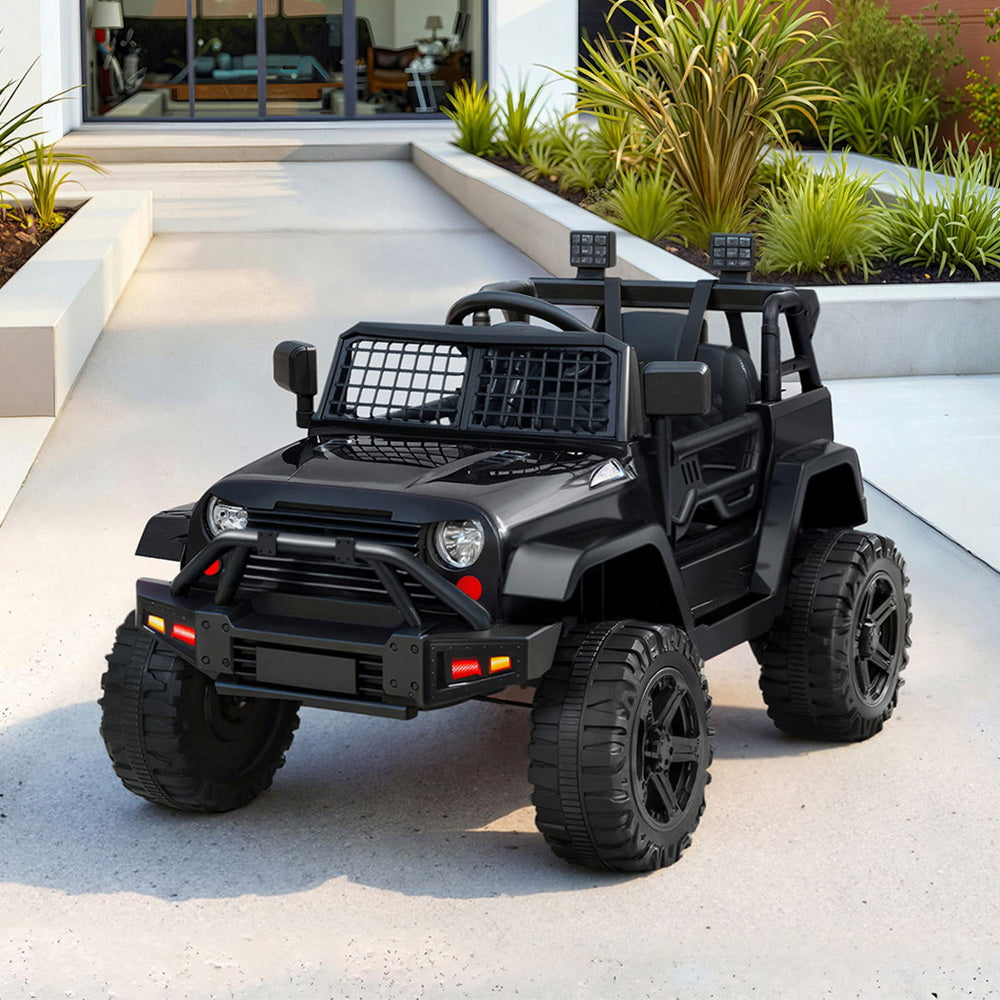 Kids Electric Ride On Jeep 12V Remote Control Car Off-Road Toy Black