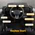 2x Rigo Electric Kids Ride On Car Black Pink Off-Road Ride-On Toy with Remote Control Horn Music