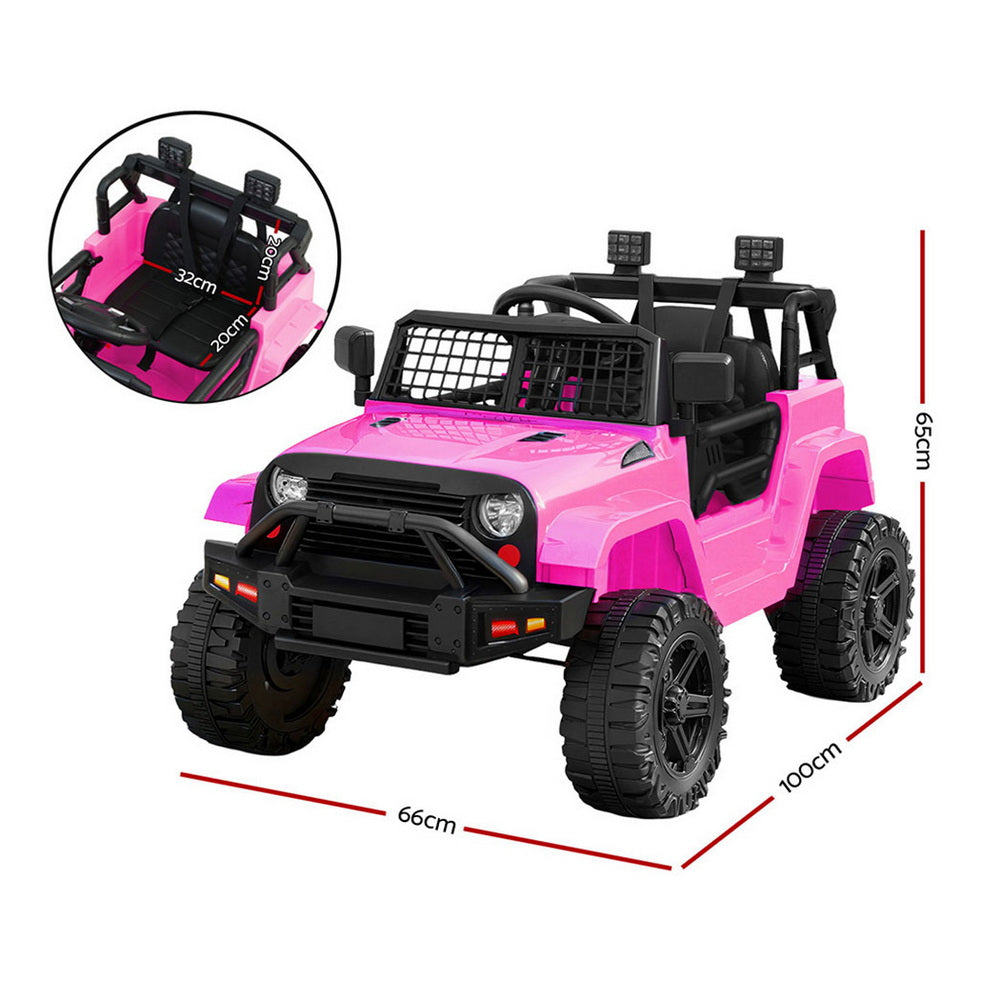 Kids Electric Ride On Jeep 12V Remote Control Car Off-Road Toy Pink