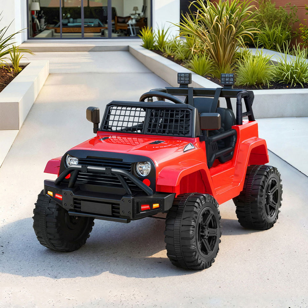 Kids Ride On Jeep 12V Electric Car Twin Motor Remote Control Red