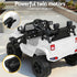 Kids Ride On Jeep 12V Electric Car Twin Motor Remote Control White