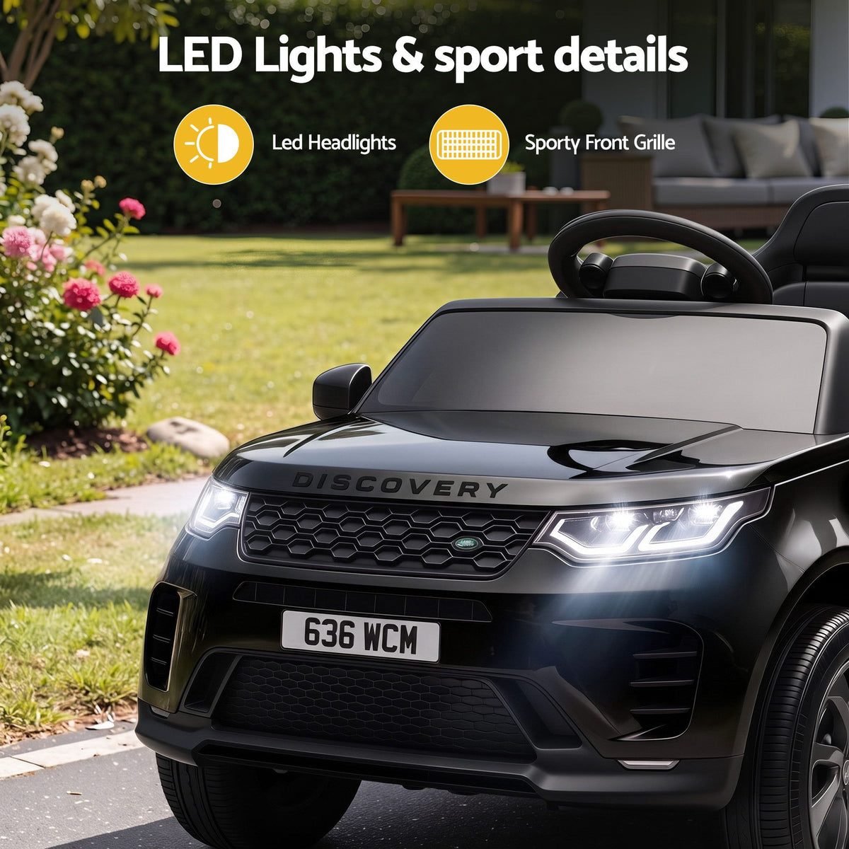 Land Rover Ride On Car Kids SUV 12V Kids Electric Car Remote Control Black