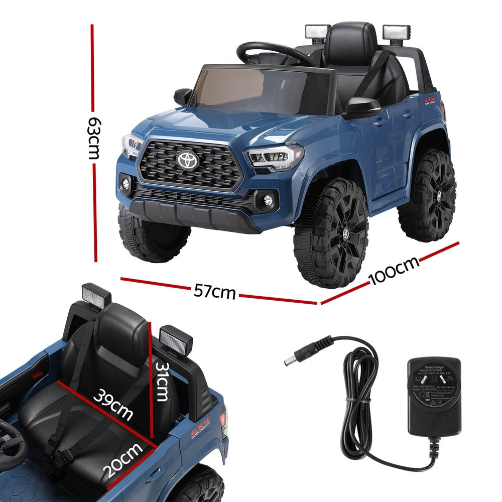 12V Kids Electric Ride On Car Toyota Tacoma Off Road Jeep Toy Cars Remote Blue