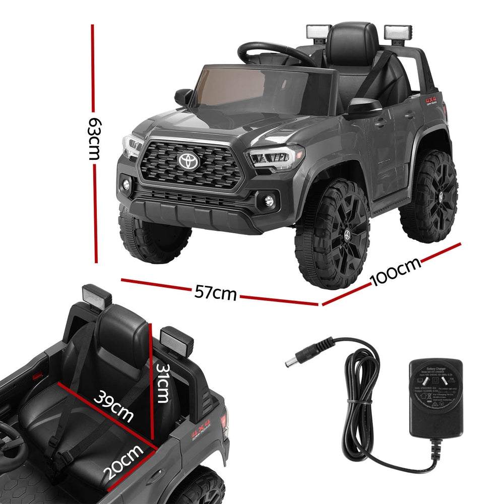 Kids Electric Ride On Car  Tacoma Off Road Jeep Toy Cars Remote 12V Grey