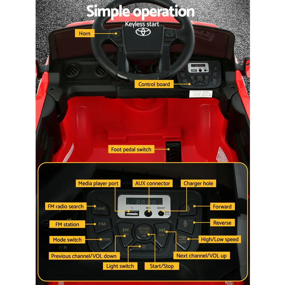 Kids Electric Ride On Car  Tacoma Off Road Jeep Toy Cars Remote 12V Red