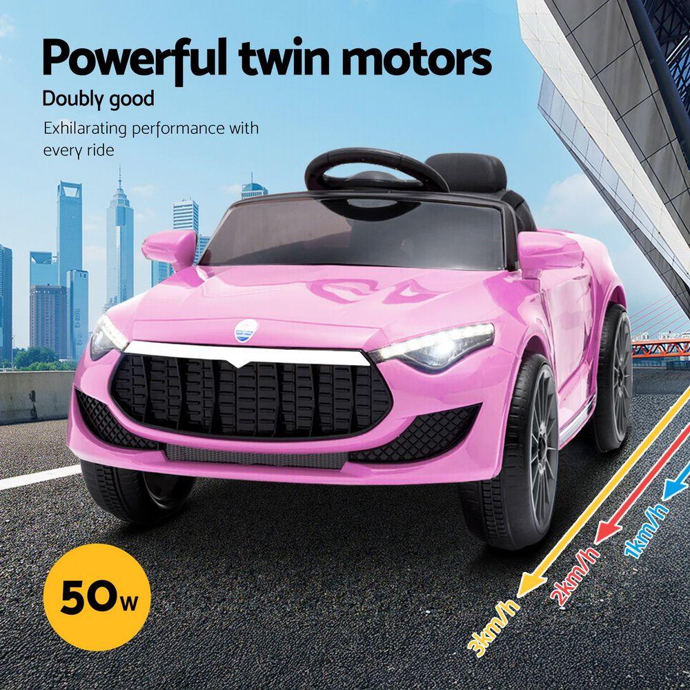 Kids Ride On Car 12V Maserati Style Twin Motor Remote Control Pink