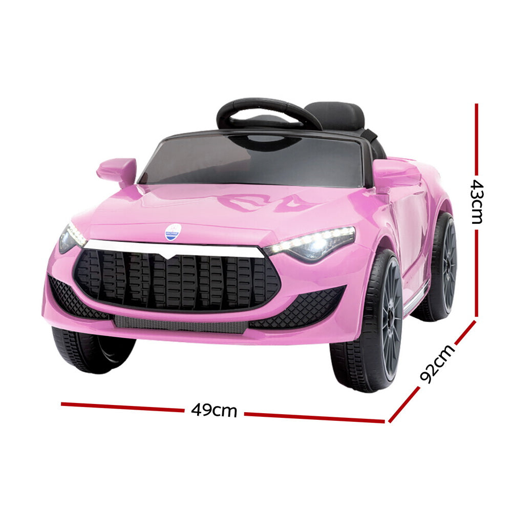 Rigo Kids Electric Ride On Car Toys Cars Headlight Music Remote Control 12V Pink